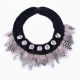 Nitho feathers black necklace