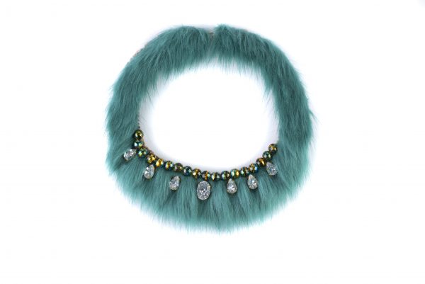 Nitho emerald fur necklace W210022