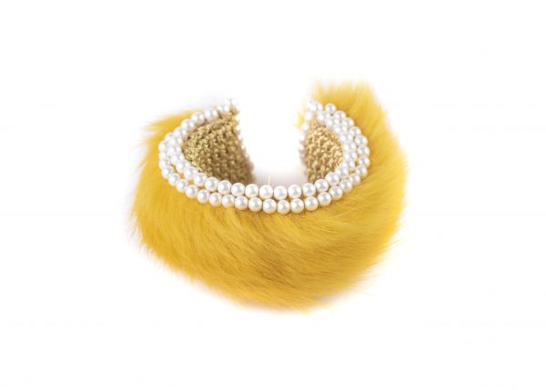 Nitho yellow fur bracelet BR21003