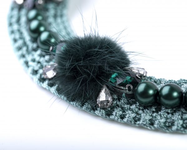 Nitho silNitho green silk necklacek & fur necklace (4)