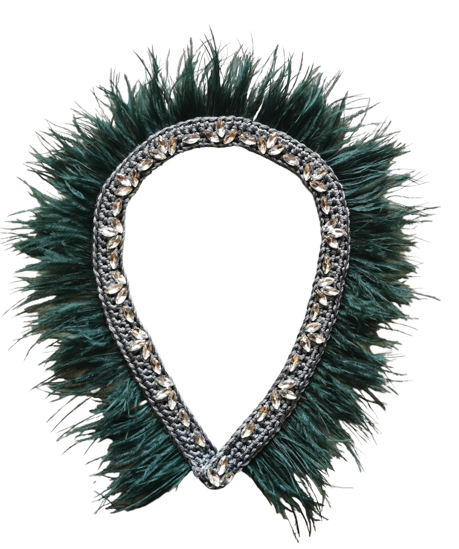 Nitho green feather neckpiece