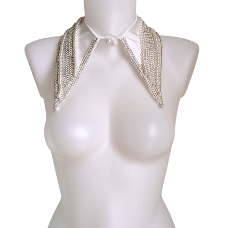 Nitho silver pearl collar FW23004
